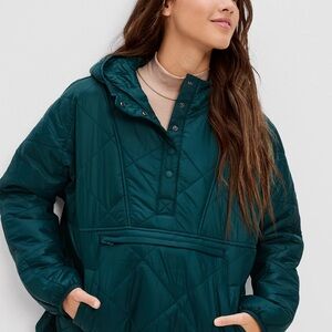 American Eagle Outfitters Dark Teal Puffer Jacket
